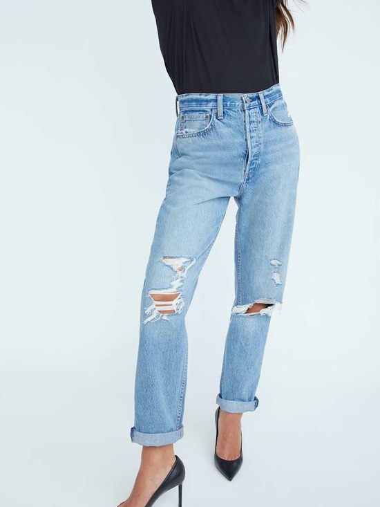 Denim Forum Denim - Aritzia Denim Forum The Boyfriend High Rise Loose Jeans Size 24